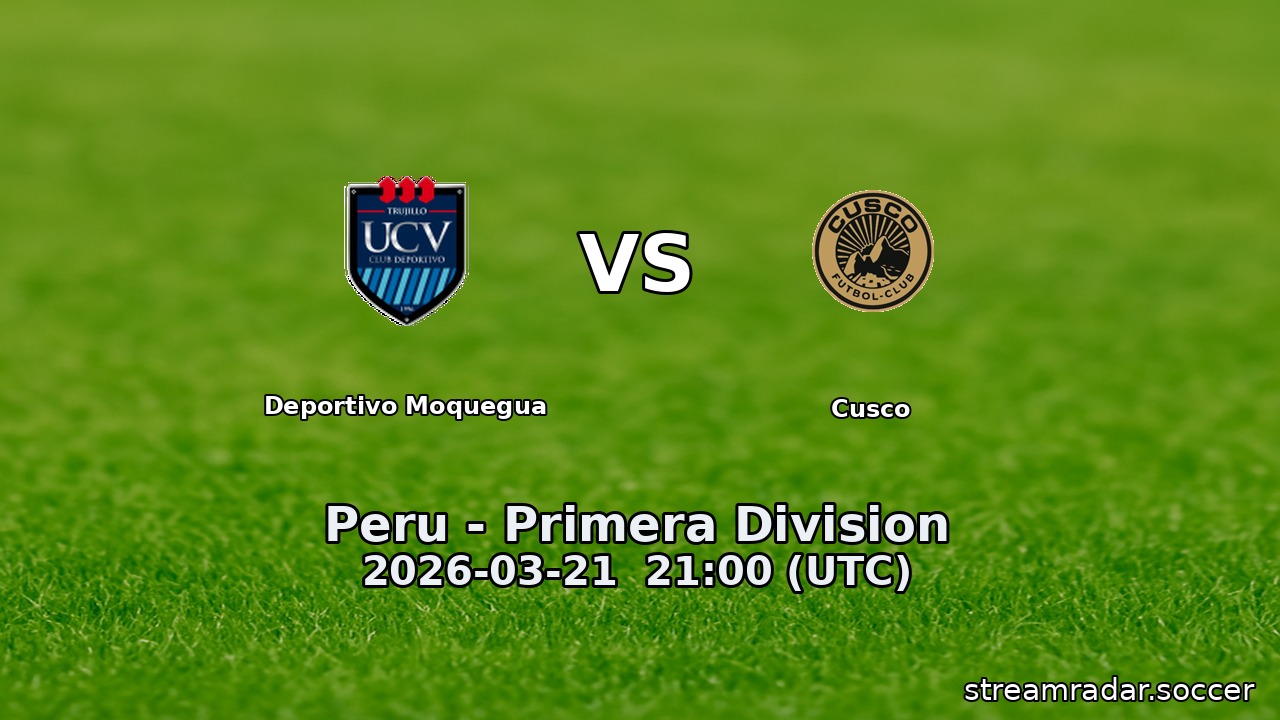 Deportivo Moquegua vs Cusco