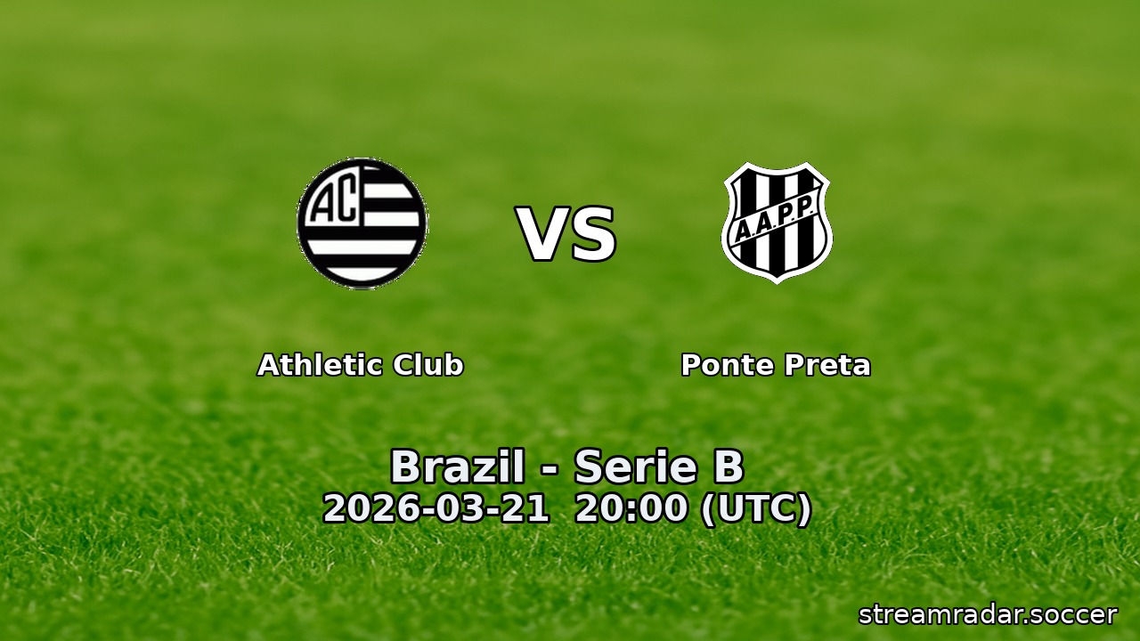 Athletic Club vs Ponte Preta