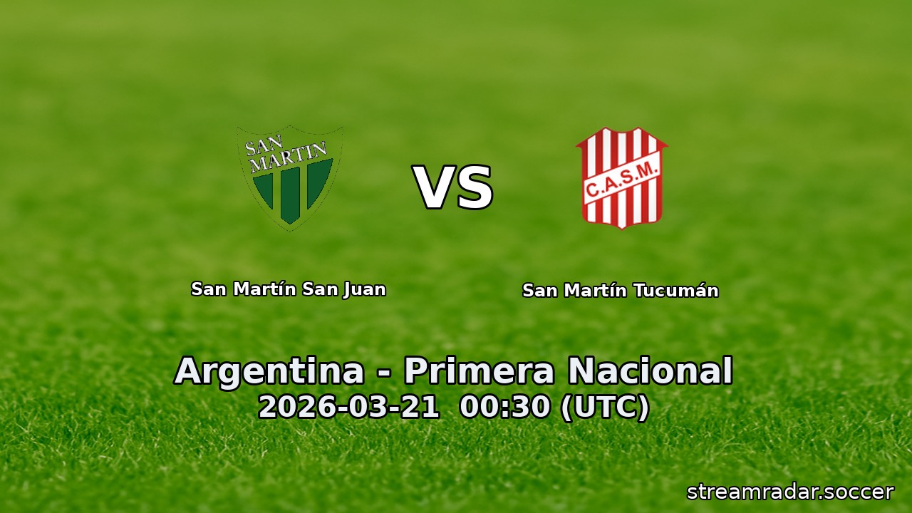 San Martín San Juan vs San Martín Tucumán