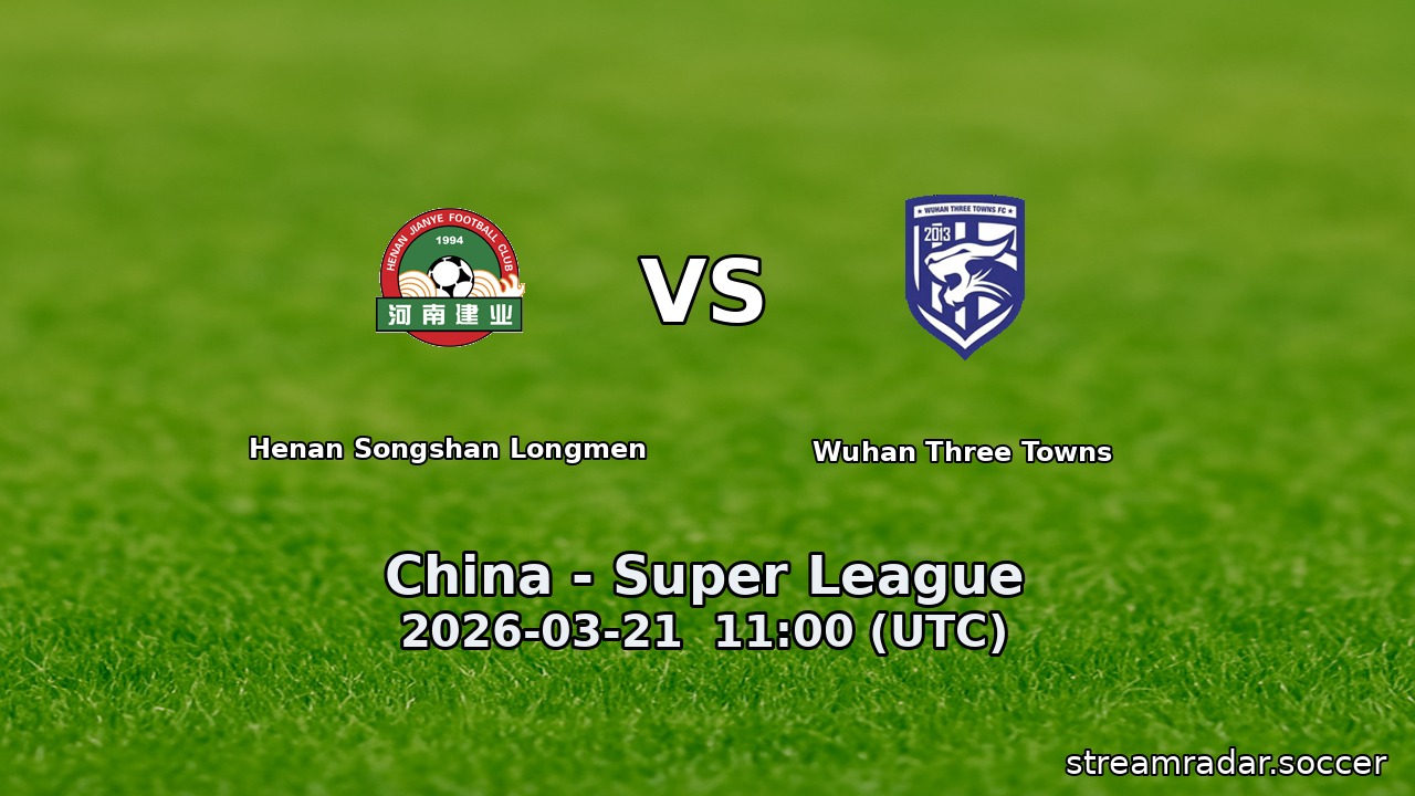 Henan Songshan Longmen vs Wuhan Three Towns