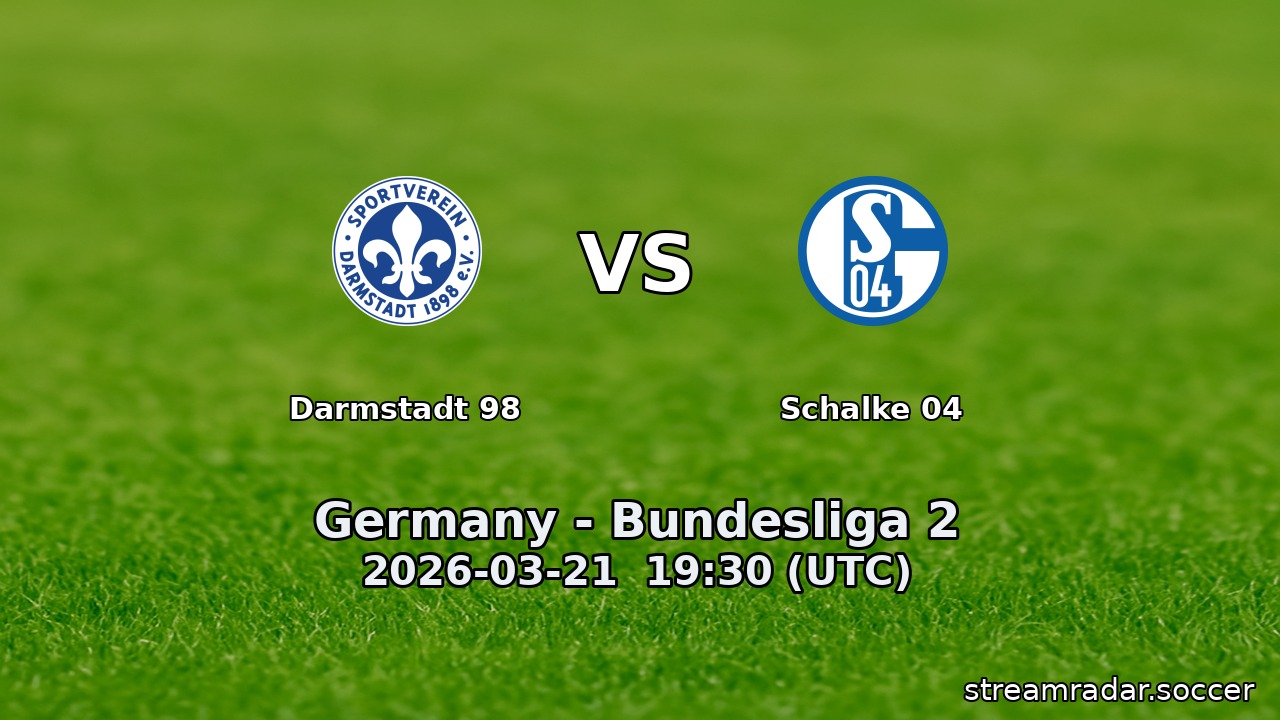 Darmstadt 98 vs Schalke 04
