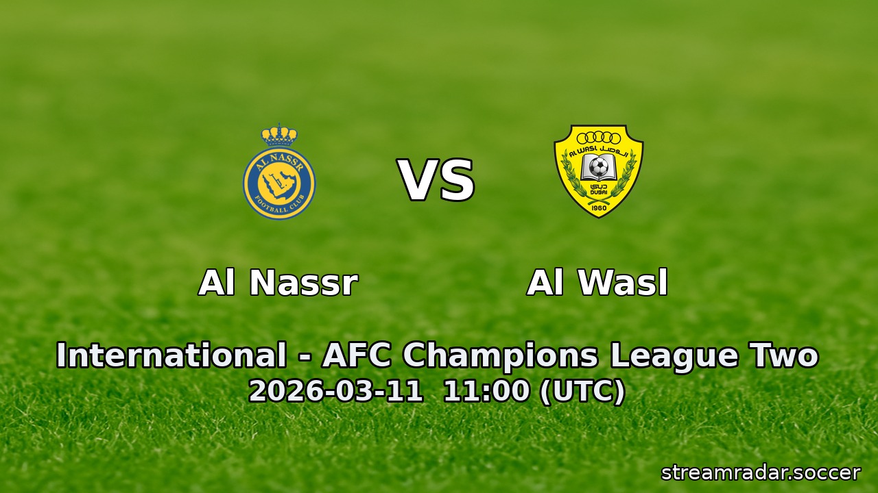 Al Nassr vs Al Wasl