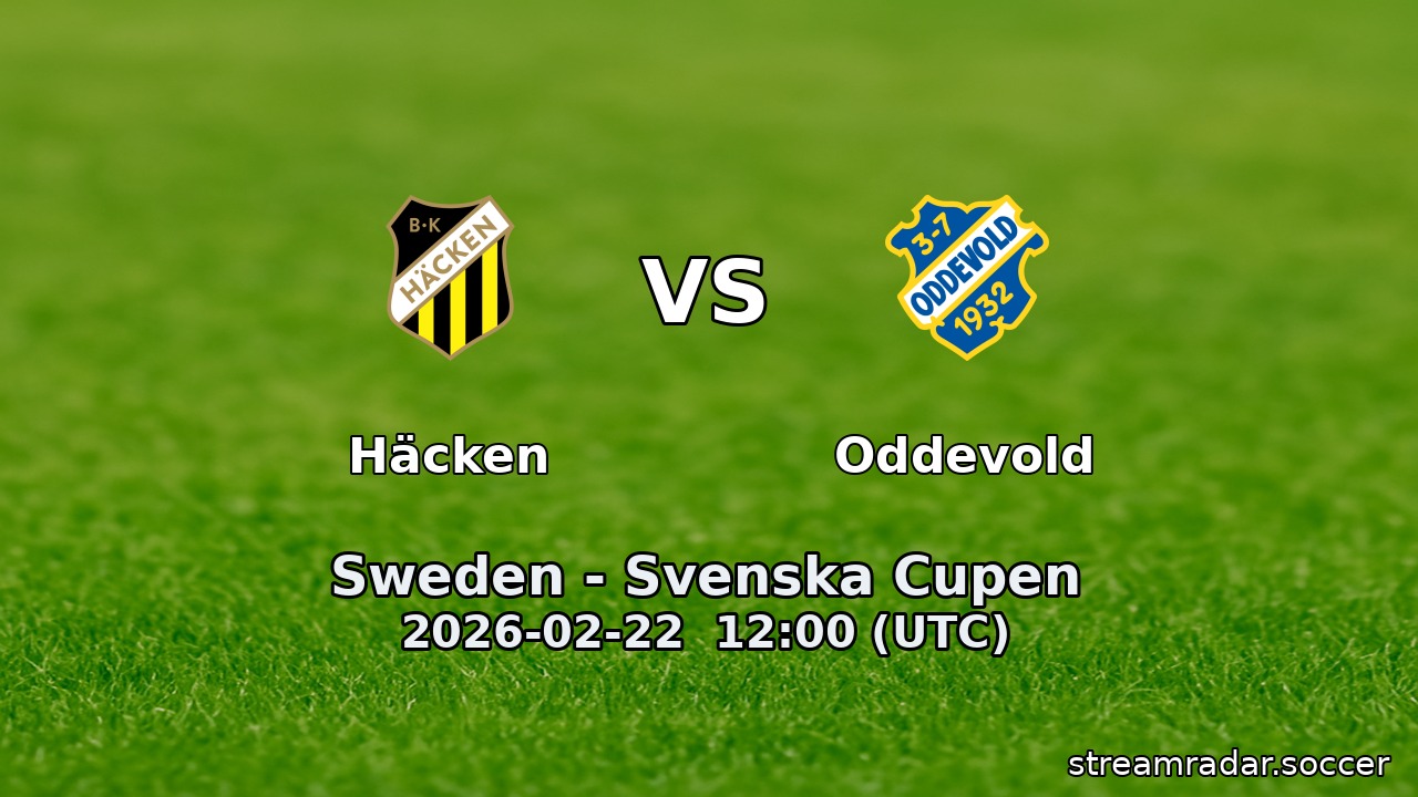 Häcken vs Oddevold