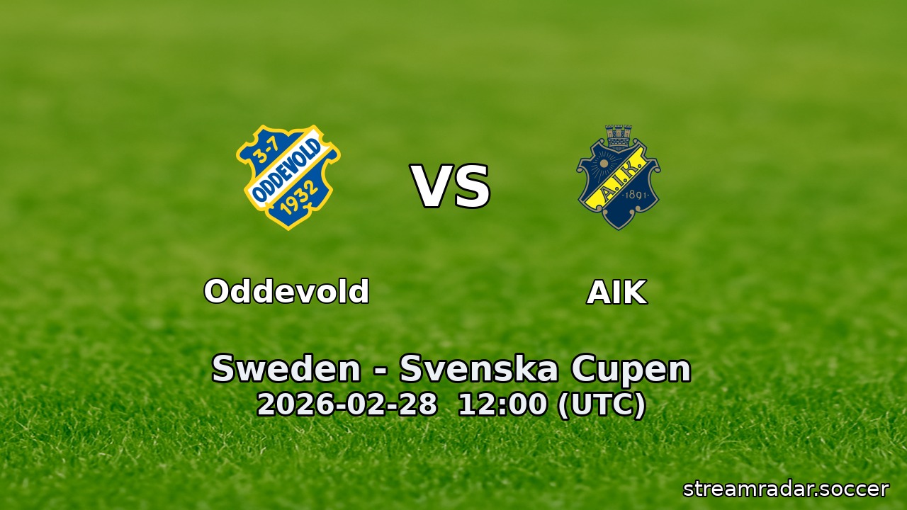 Oddevold vs AIK