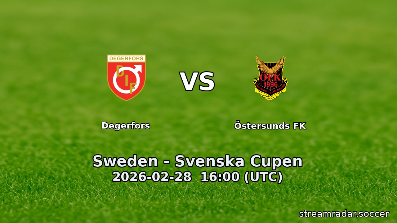 Degerfors vs Östersunds FK