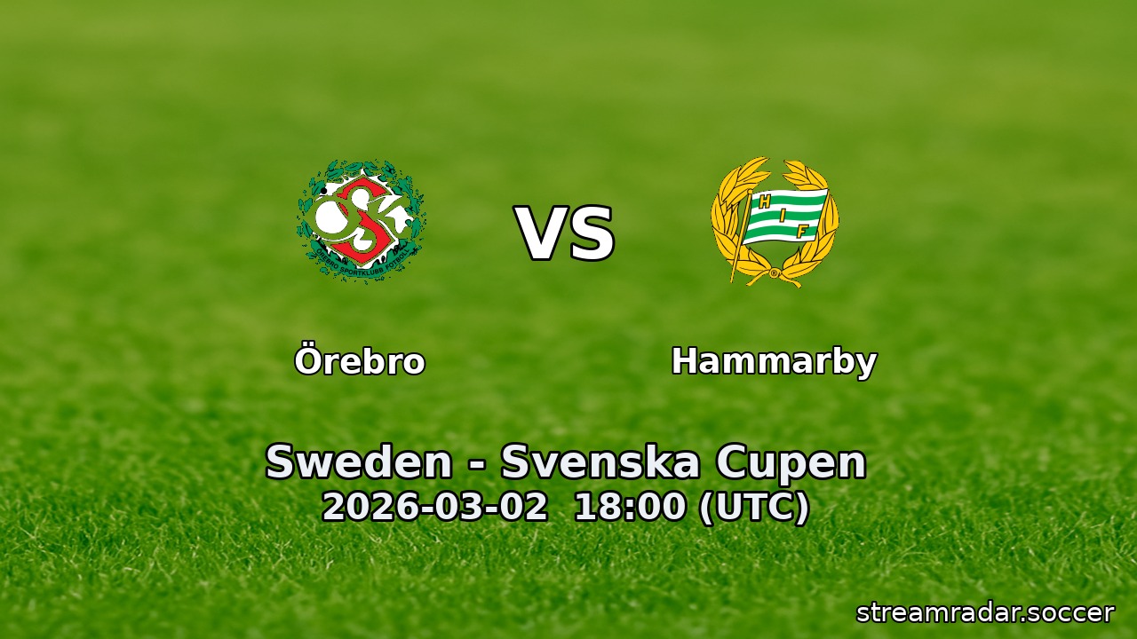 Örebro vs Hammarby