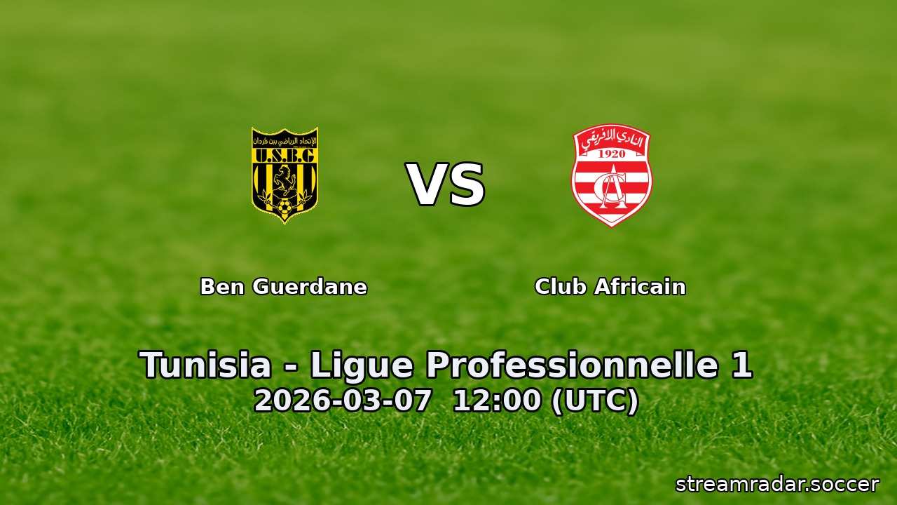 Ben Guerdane vs Club Africain