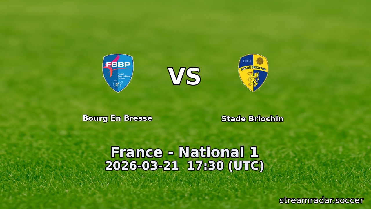 Bourg En Bresse vs Stade Briochin