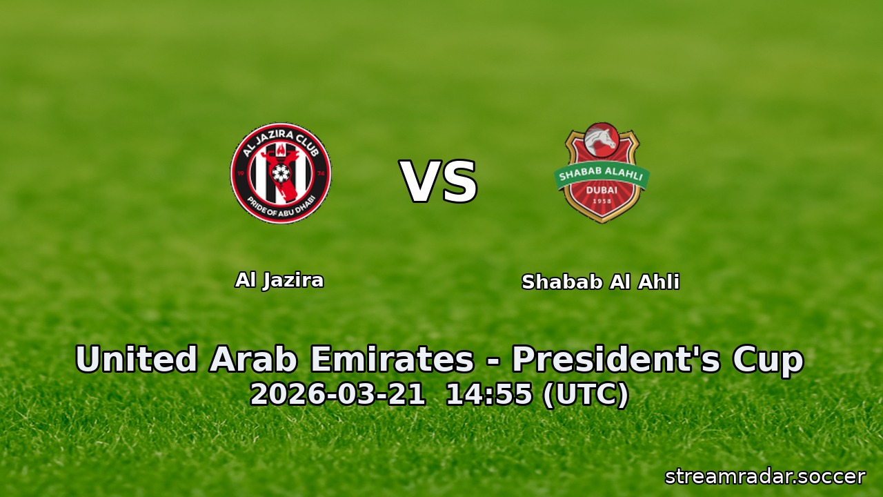 Al Jazira vs Shabab Al Ahli
