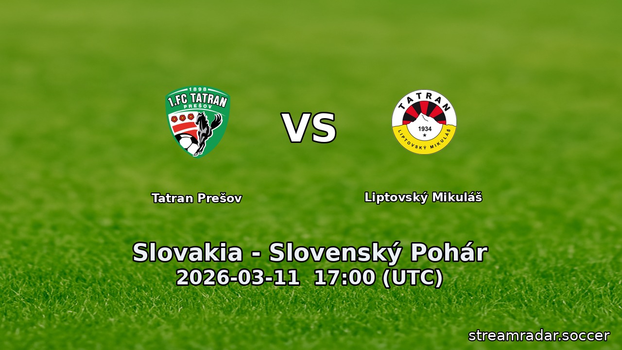 Tatran Prešov vs Liptovský Mikuláš