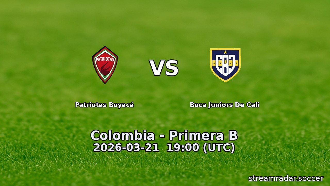 Patriotas Boyacá vs Boca Juniors De Cali