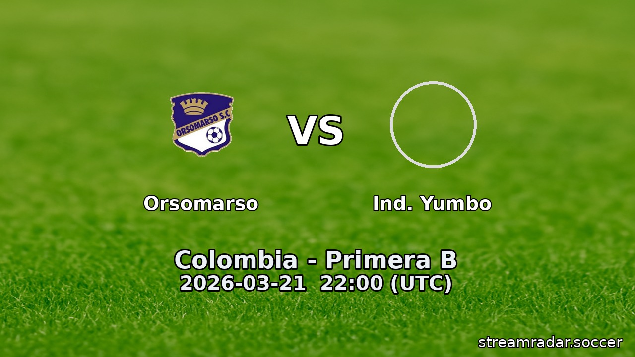 Orsomarso vs Ind. Yumbo