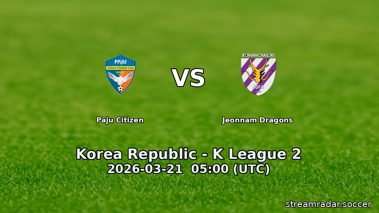 Paju Citizen vs Jeonnam Dragons