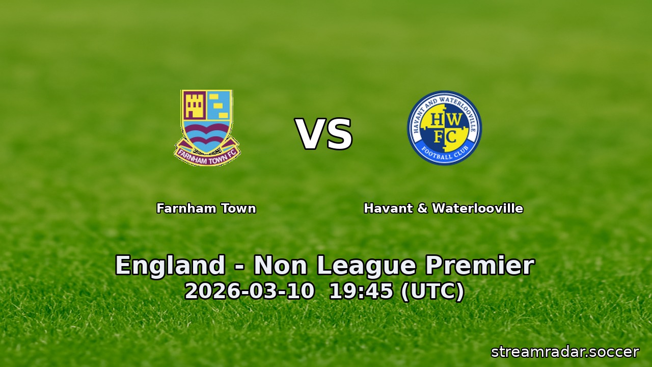Farnham Town vs Havant & Waterlooville