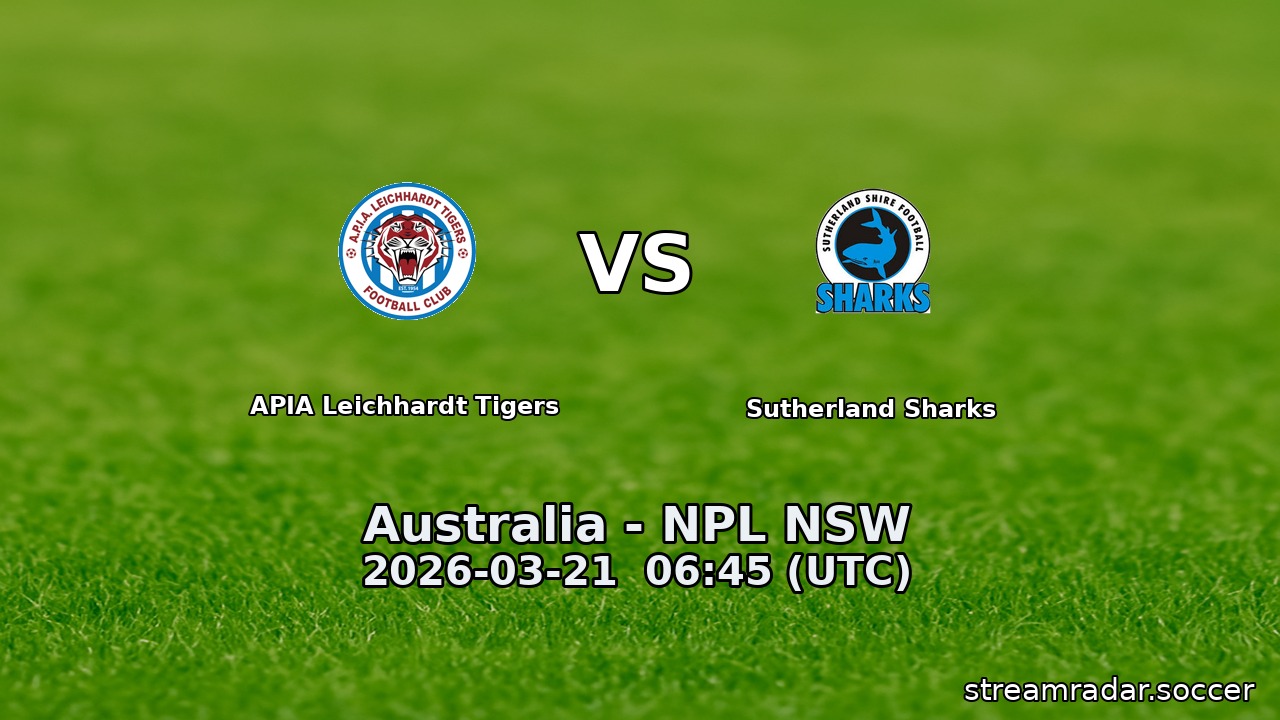 APIA Leichhardt Tigers vs Sutherland Sharks