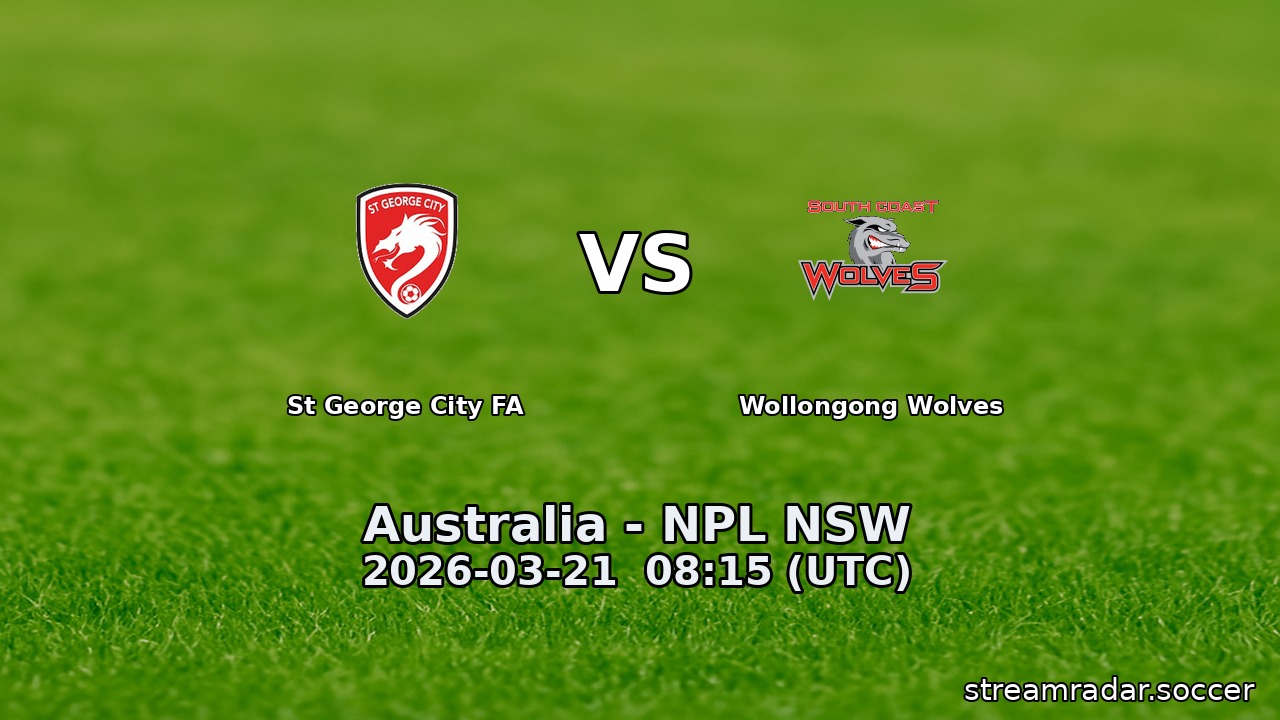 St George City FA vs Wollongong Wolves