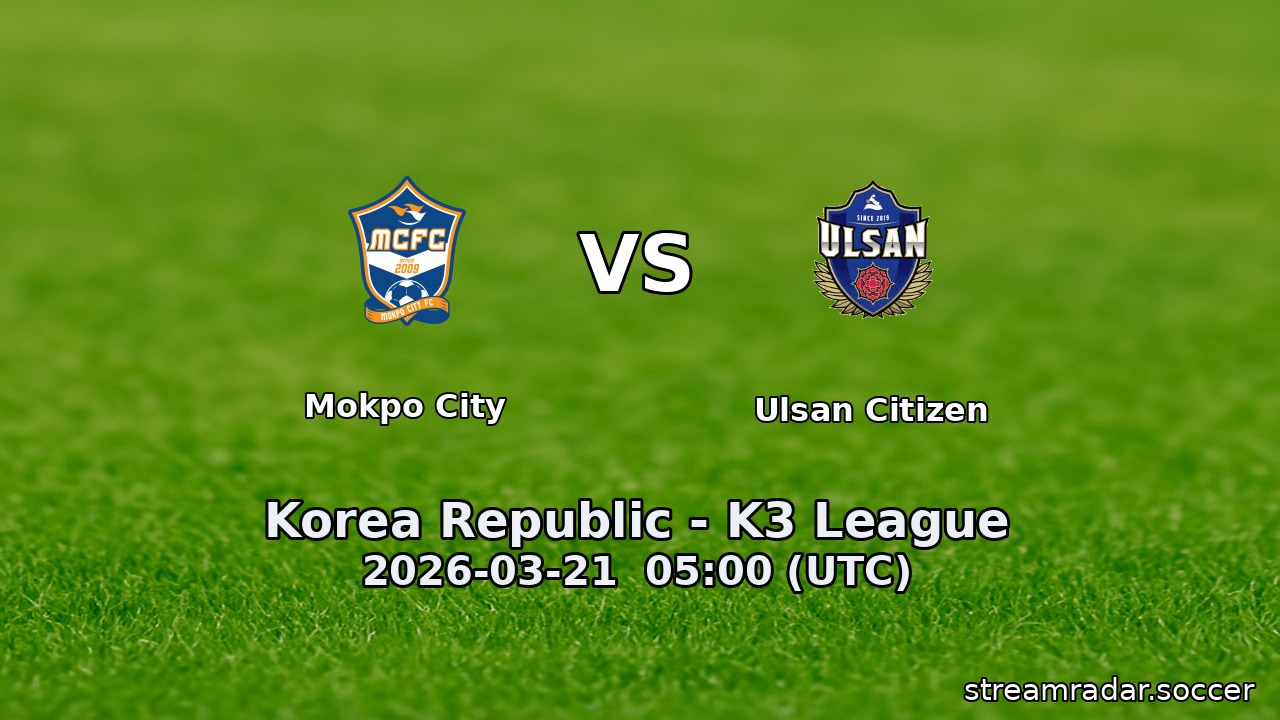 Mokpo City vs Ulsan Citizen