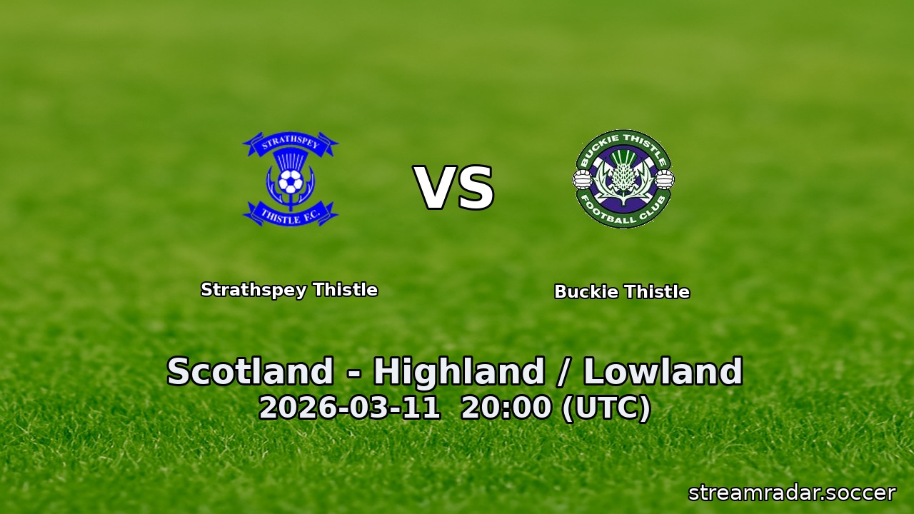 Strathspey Thistle vs Buckie Thistle
