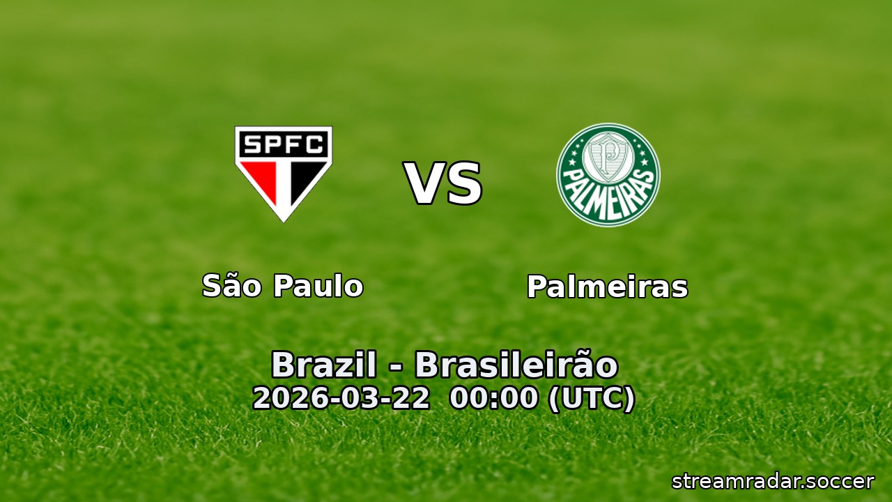 São Paulo vs Palmeiras