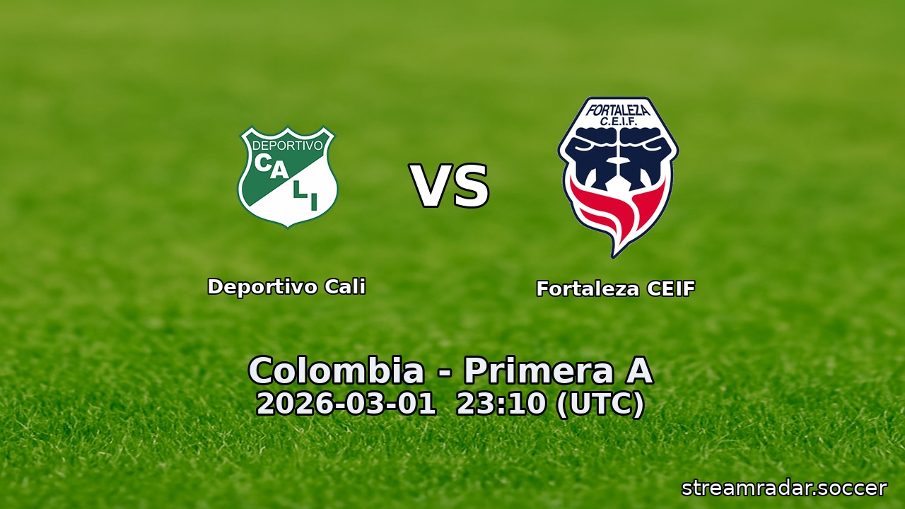Deportivo Cali vs Fortaleza CEIF