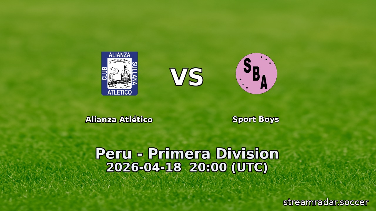Alianza Atlético vs Sport Boys