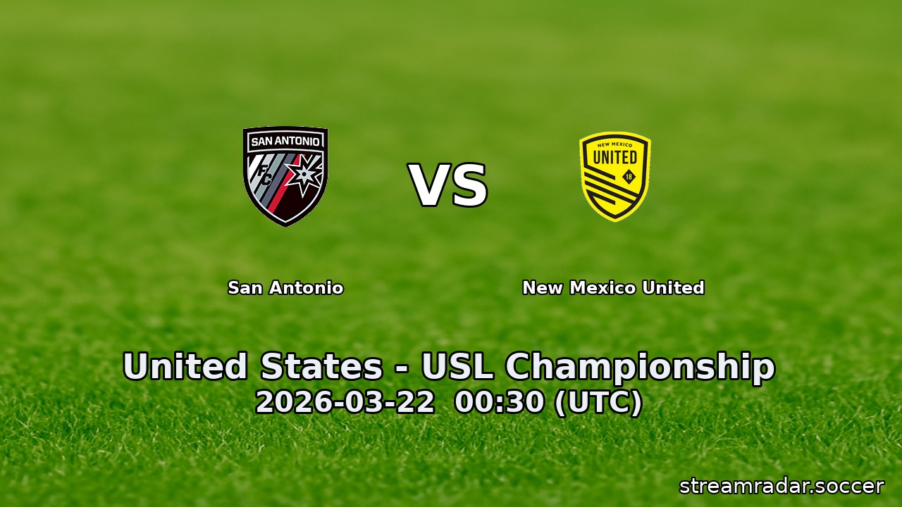San Antonio vs New Mexico United