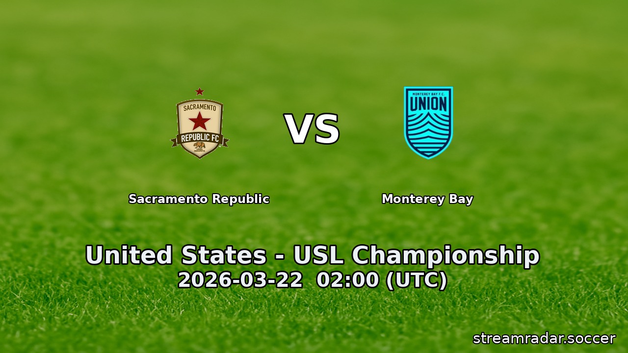 Sacramento Republic vs Monterey Bay