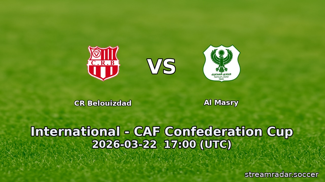 CR Belouizdad vs Al Masry