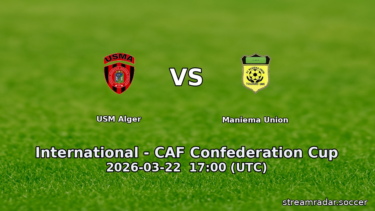 USM Alger vs Maniema Union