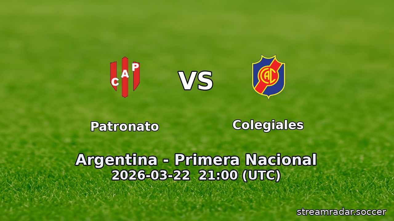 Patronato vs Colegiales
