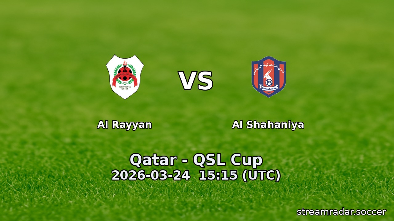 Al Rayyan vs Al Shahaniya
