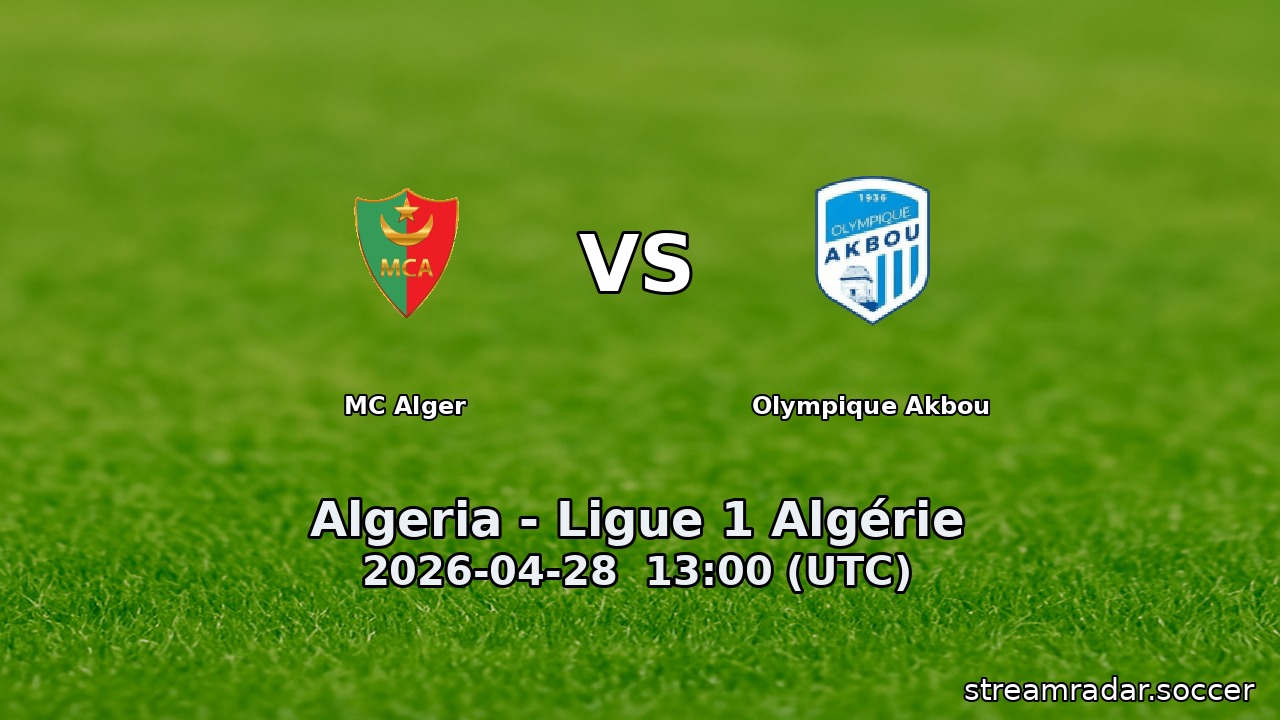 MC Alger vs Olympique Akbou