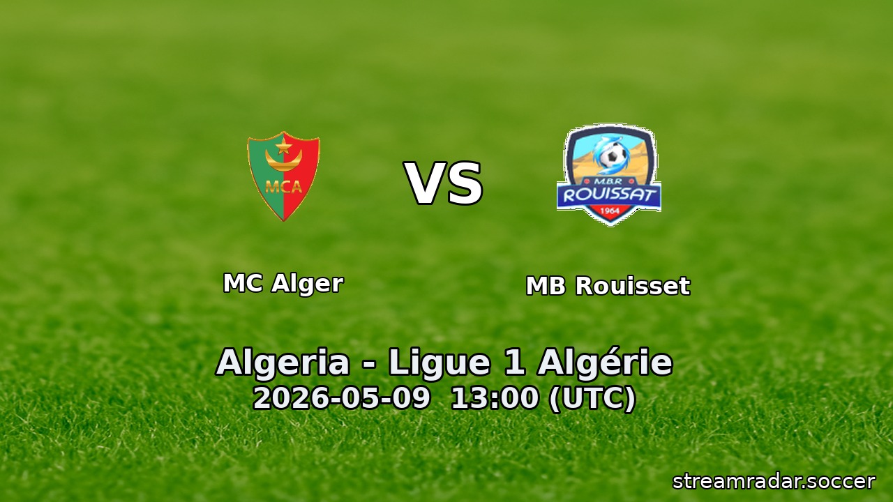 MC Alger vs MB Rouisset