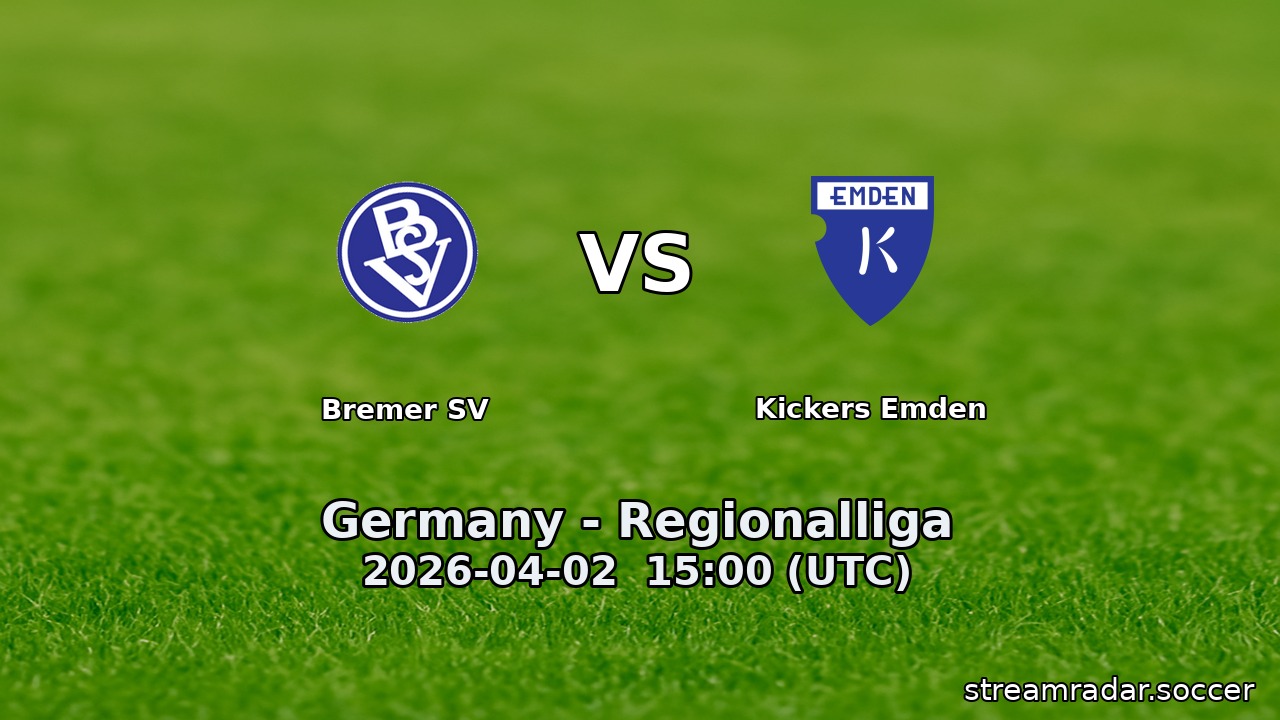 Bremer SV vs Kickers Emden
