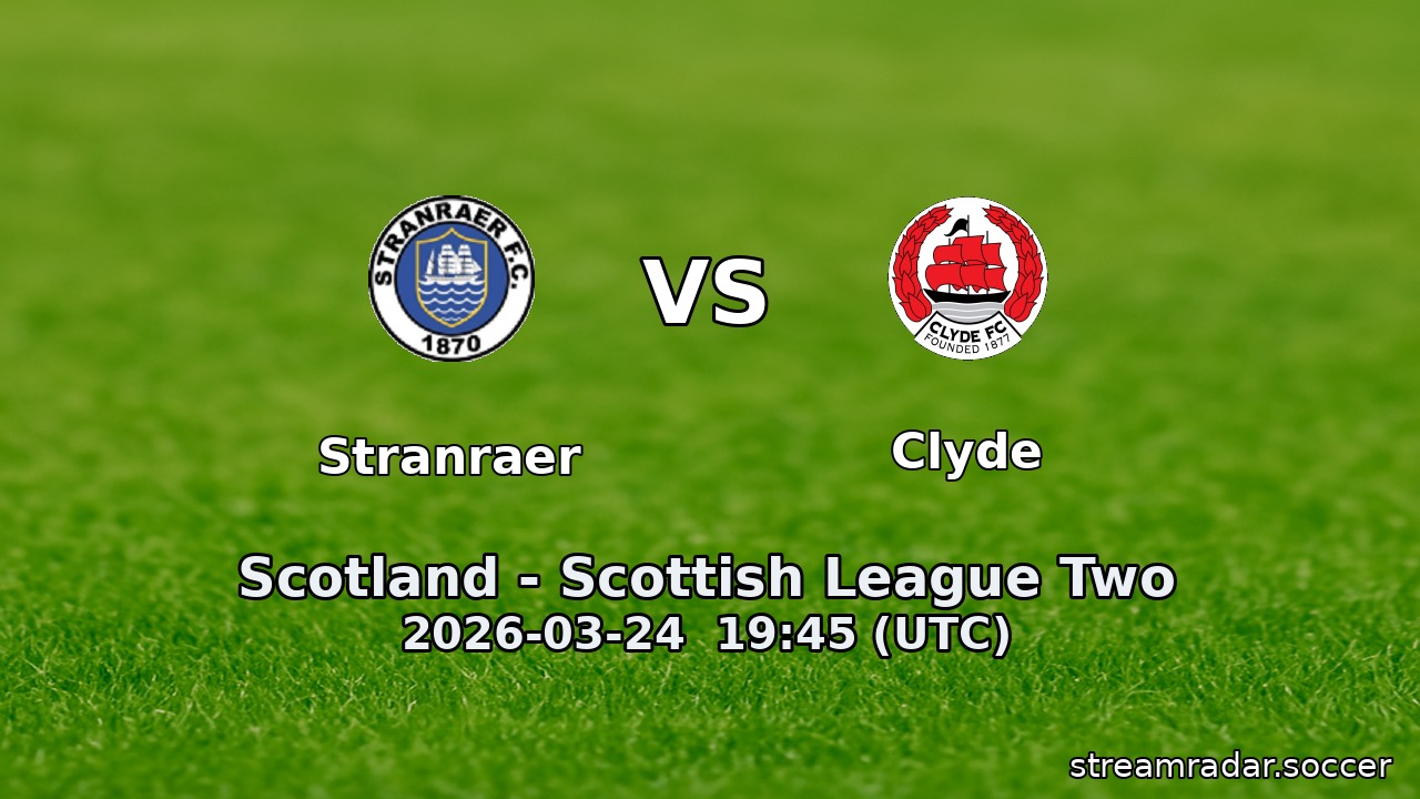 Stranraer vs Clyde