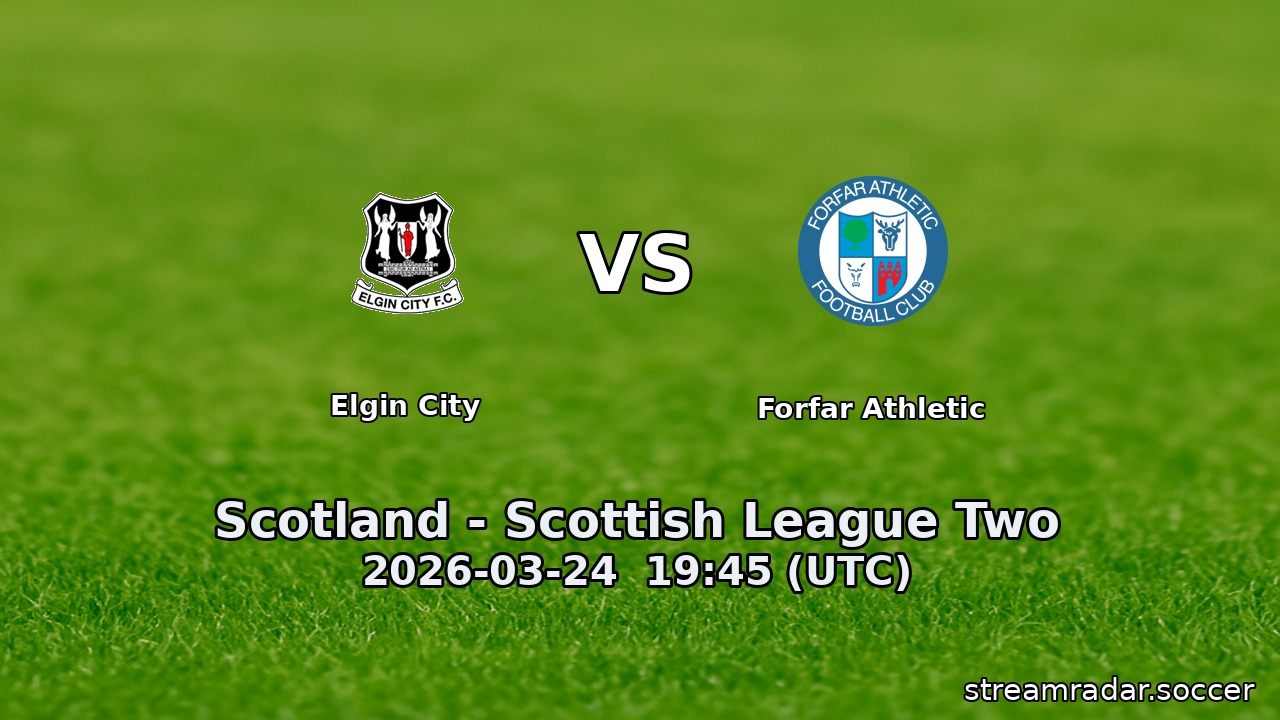 Elgin City vs Forfar Athletic