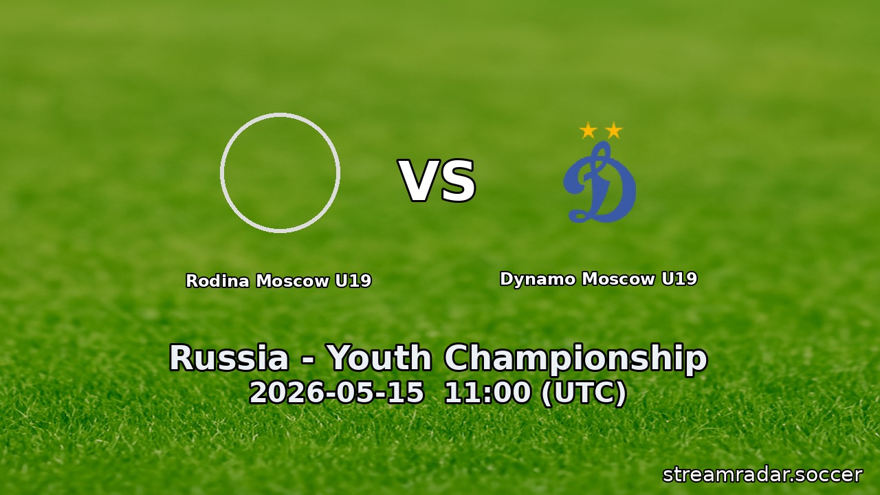 Rodina Moscow U19 vs Dynamo Moscow U19