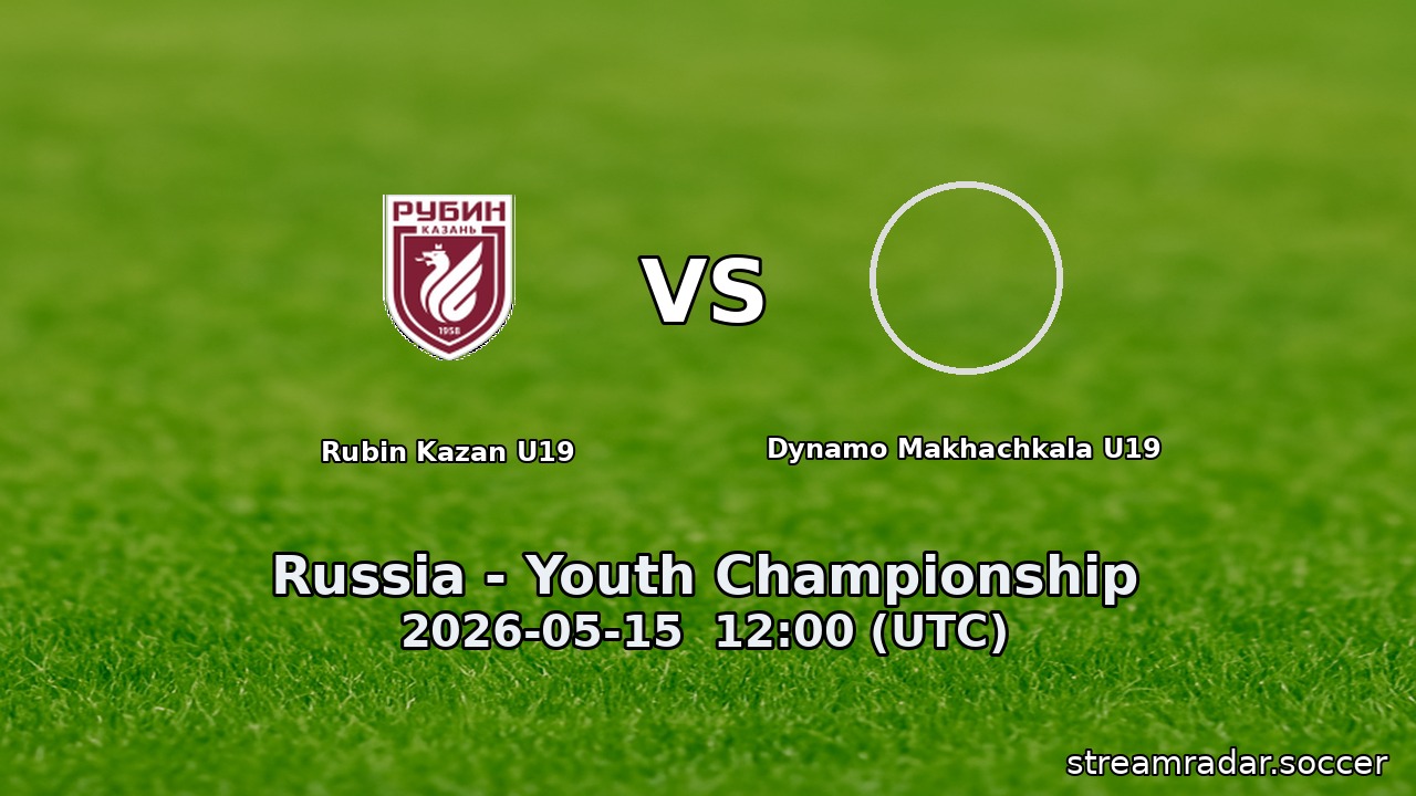 Rubin Kazan U19 vs Dynamo Makhachkala U19