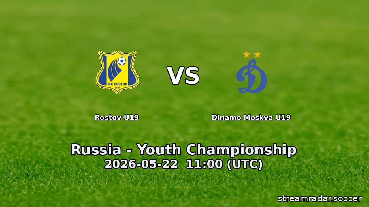 Rostov U19 vs Dinamo Moskva U19
