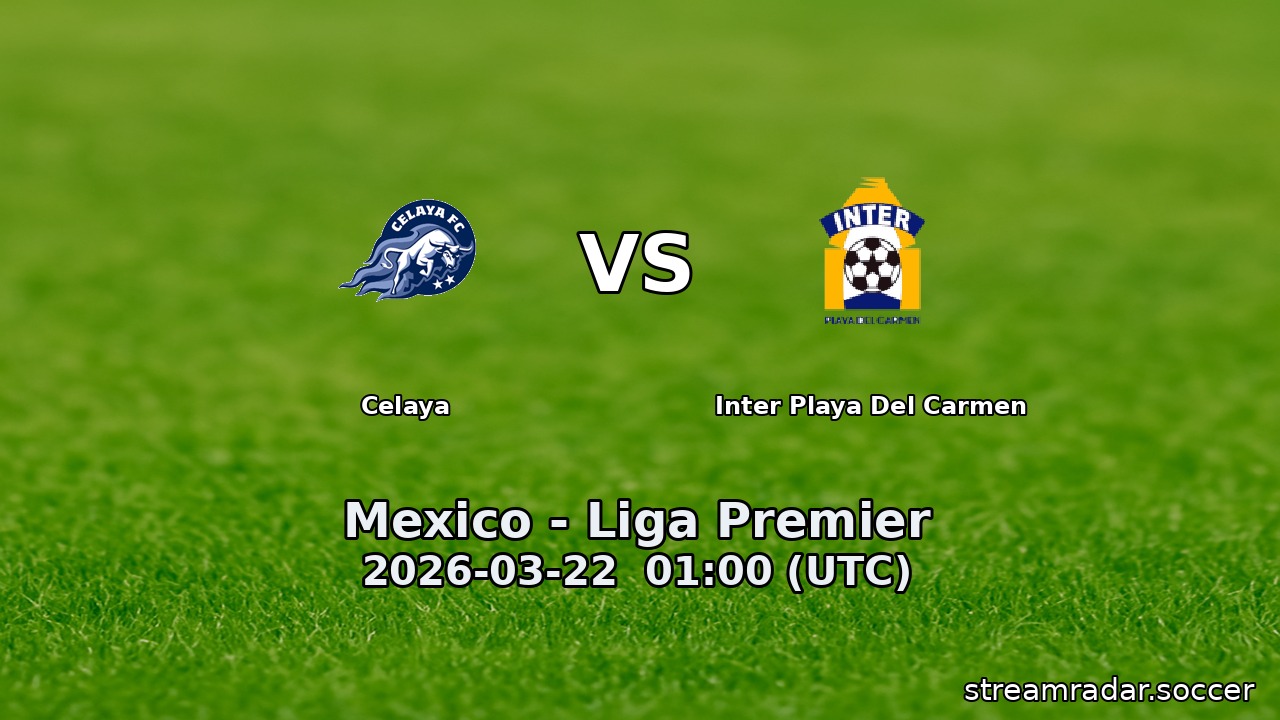 Celaya vs Inter Playa Del Carmen