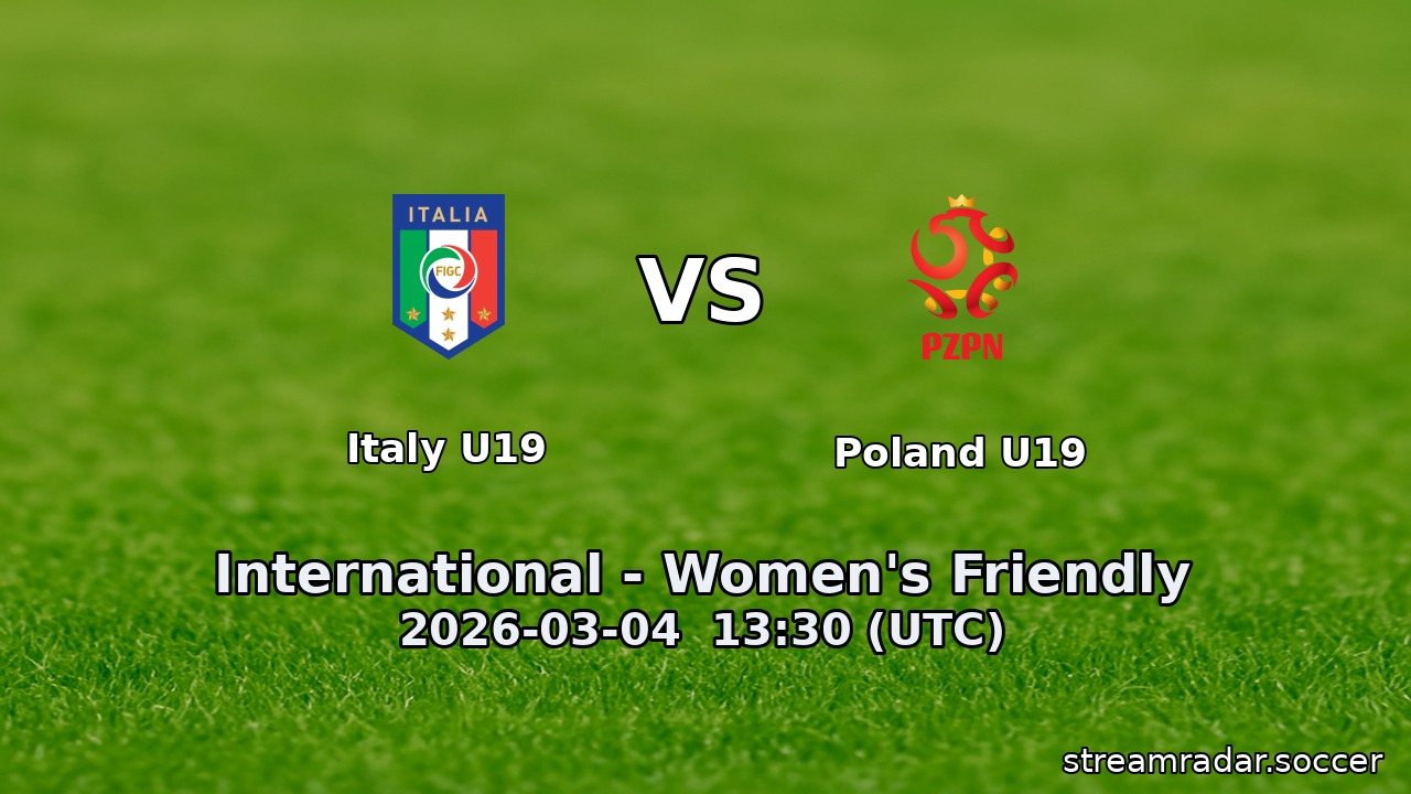 Italy U19 vs Poland U19