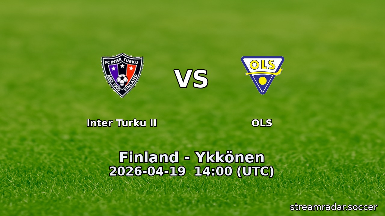 Inter Turku II vs OLS