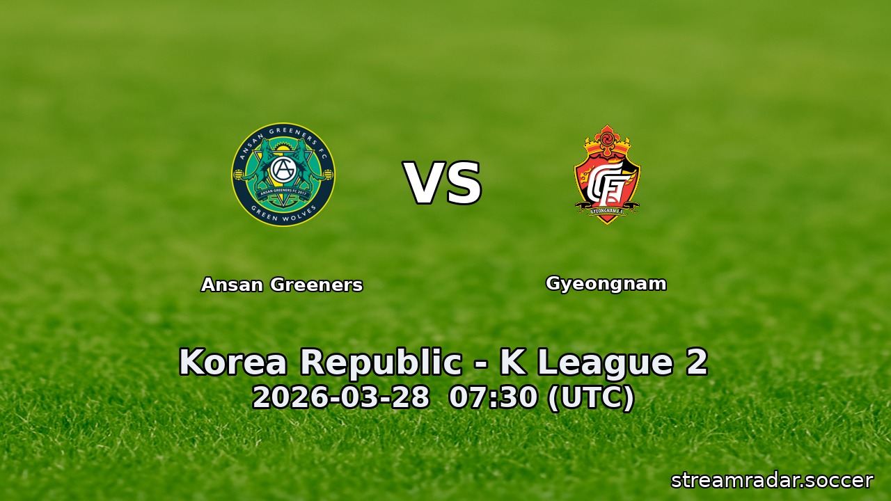 Ansan Greeners vs Gyeongnam