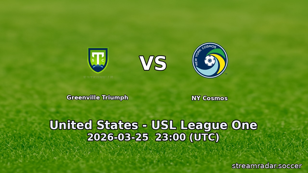 Greenville Triumph vs NY Cosmos