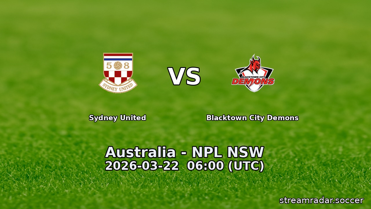 Sydney United vs Blacktown City Demons