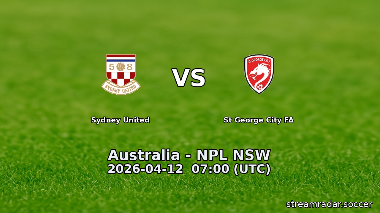 Sydney United vs St George City FA
