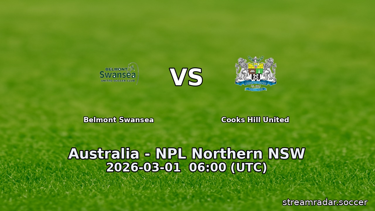 Belmont Swansea vs Cooks Hill United