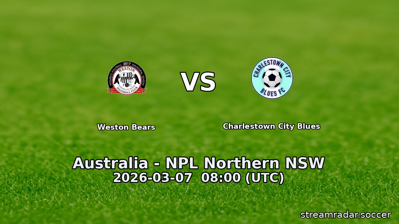 Weston Bears vs Charlestown City Blues