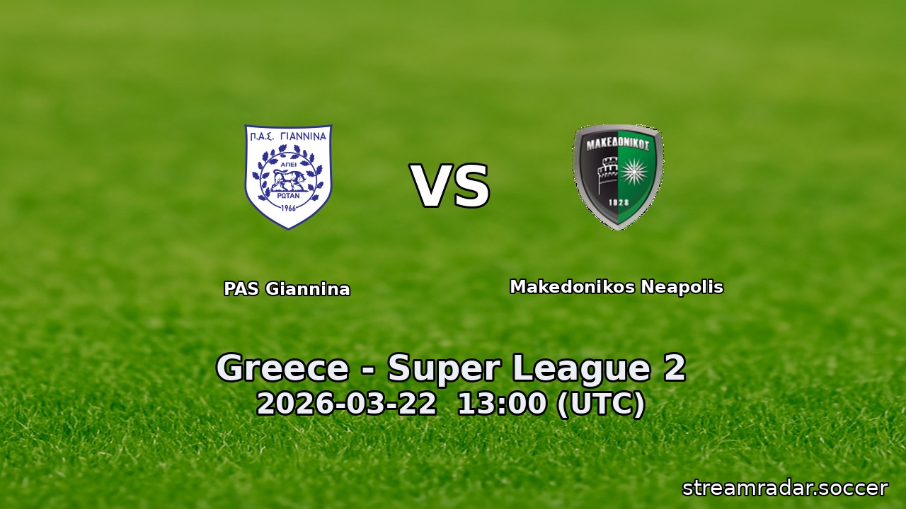 PAS Giannina vs Makedonikos Neapolis