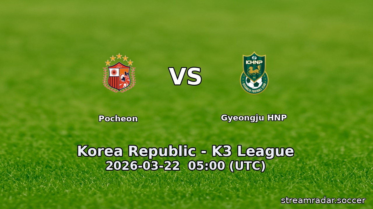 Pocheon vs Gyeongju HNP